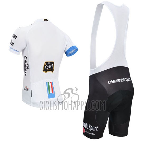Giro D'italy Cycling Jersey Bib Short 2014 Men Short Sleeve White